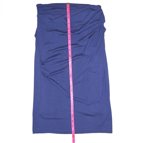 MM Lafleur The Soho Regent Blue Ruched Pencil Skirt Size Small - Picture 8 of 8